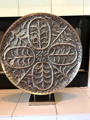 Large Ornate Silver Home Decor