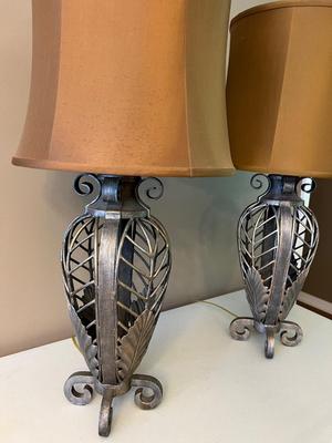 Pair of Matching  3 Way Table Lamps