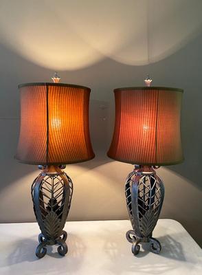 Pair of Matching  3 Way Table Lamps