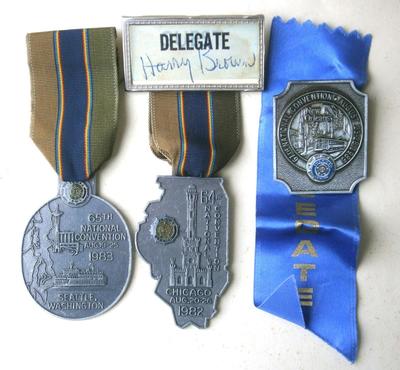 3 Vintage American Legion National Convention Medals