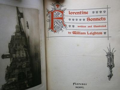 "Florentine Sonnets" 1906 Written and Illustrated by William Leighton