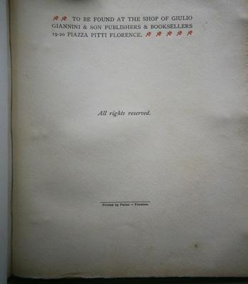 "Florentine Sonnets" 1906 Written and Illustrated by William Leighton