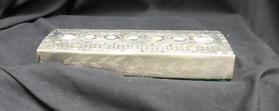 Silver with Abalone Inlay Cribbage Board