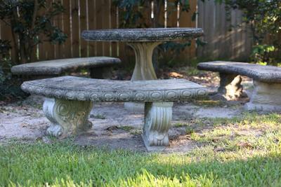 Cement Outdoor Table / Benches