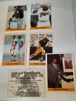 Football trading cards, Willie Stargell, with Certificate of Authenticity