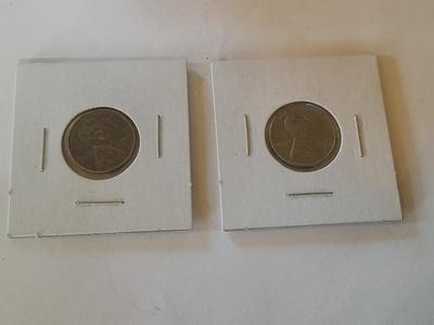 Two steel Wheat Pennies