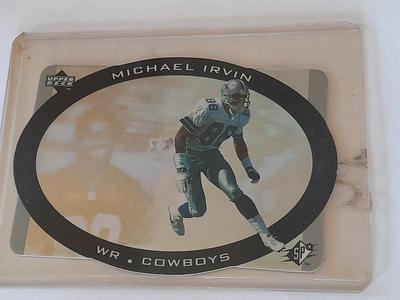 Upper Deck Michael Irvin Die cut Hologram trading card