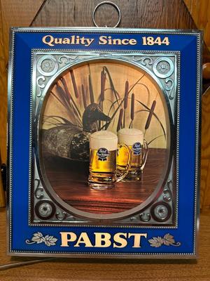 LIGHTED PABST BEER SIGN