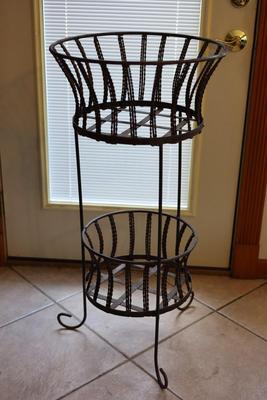 Metal Two Tier Plant Stand
