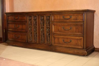 Long Dresser With Beautiful Wood Work