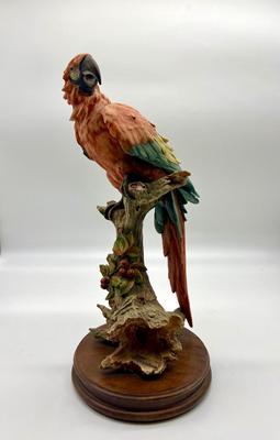 GIUSEPPE ARMANI SCULPTURE STATUE FIGURINE SCARLET MACAW