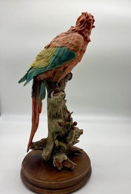 GIUSEPPE ARMANI SCULPTURE STATUE FIGURINE SCARLET MACAW
