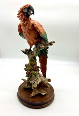 GIUSEPPE ARMANI SCULPTURE STATUE FIGURINE SCARLET MACAW