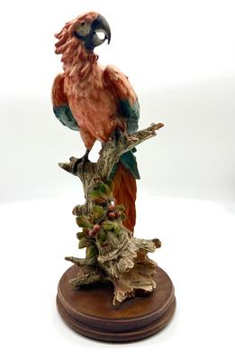 GIUSEPPE ARMANI SCULPTURE STATUE FIGURINE SCARLET MACAW