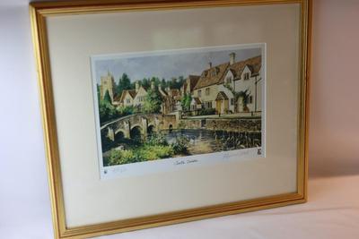 SIGNED Framed Castle Combe By Michael Long