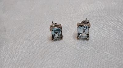 Handcrafted Aquamarine Orfevrerie Wiskemann 925 Earrings