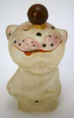 Figural Comic Character "BONZO" Satin Glass Perfume Bottle