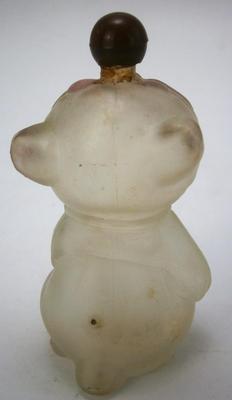 Figural Comic Character "BONZO" Satin Glass Perfume Bottle