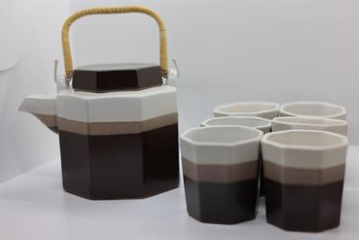 (7) Piece Ceramic Tea Set with Original Box