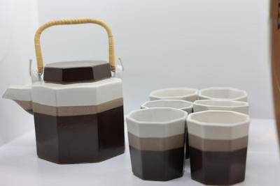 (7) Piece Ceramic Tea Set with Original Box