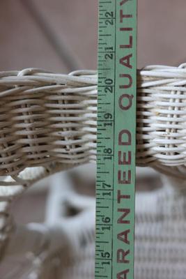 Childâ€™s White Wicker Rocking Chair