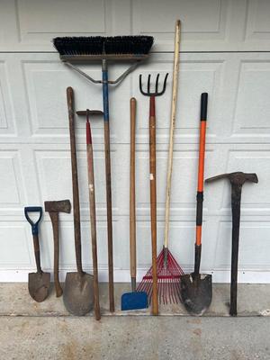Lot of 10 Outdoor Yard Tools