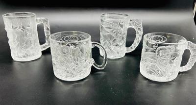 1995 McDonaldâ€™s Batman Forever Series Glass Mugs