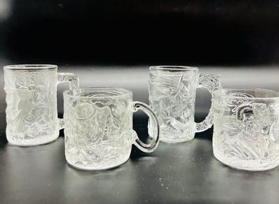 1995 McDonaldâ€™s Batman Forever Series Glass Mugs