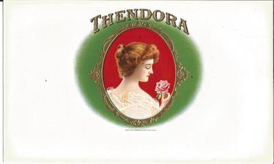 "THENDORA" Embossed Cigar Label