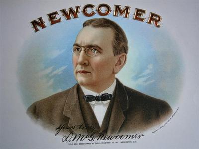 "NEWCOMER" Inner Lid Cigar Label