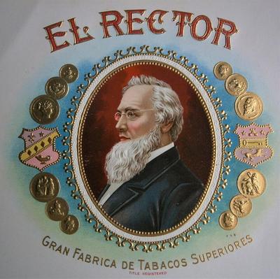 "EL RECTOR" Inner Lid Cigar Box Label