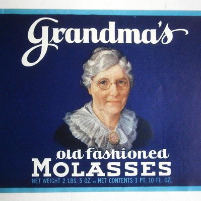 Vintage Grandma's Molasses Can Label