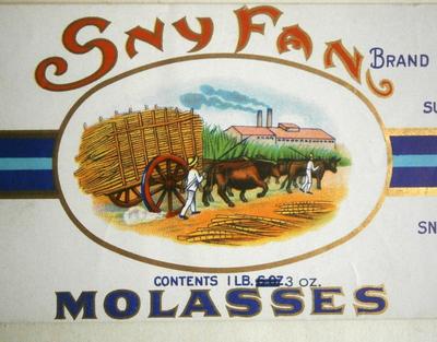 SNYFAN Molasses Can Label,