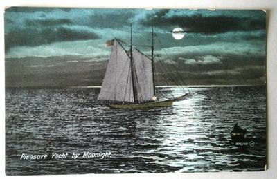 Pleasure Yacht by Moonlight