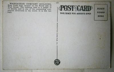 Bank of Manhattan Co. NYC