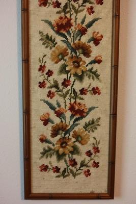 Framed Needlepoint - 46"L x 9.5" W