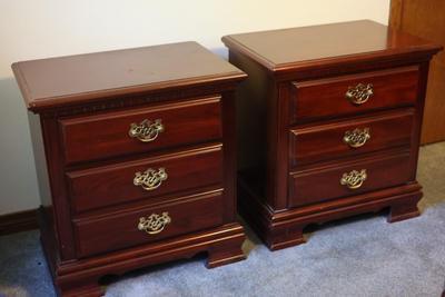 Pair of Two Drawer Side Tables