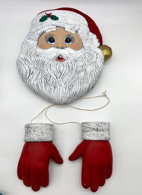 Vintage Ceramic Santa And Snowman Head & Hands
