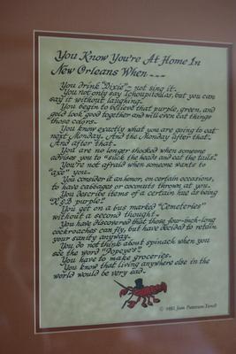 You Know You're At Home In New Orleans When ...  - Jean Patterson, 1982