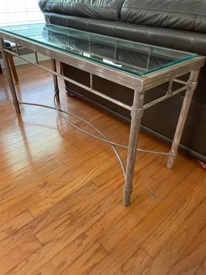 Glass Top Sofa Table