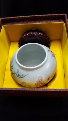 Chinese Famille Vase in original box