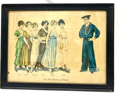 Gee, But its Hard to Stay Neutral - Ladies Wallace Robinson Vintage Print Robinson