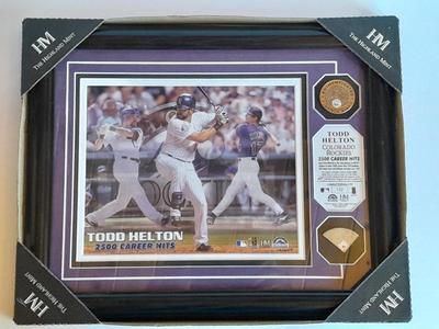 Colorado Rockies Collectible TODD HELTON 2500 Career Hits Framed, and Numbered HIGHLAND MINT