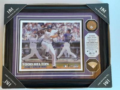 Colorado Rockies Collectible TODD HELTON 2500 Career Hits Framed, and Numbered HIGHLAND MINT