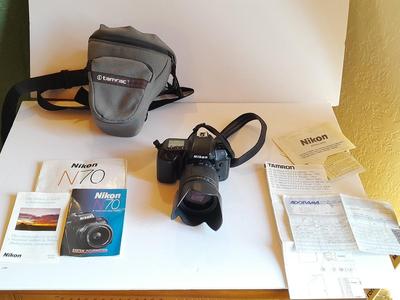 Nikon N70 35mm with lens, camera bags, and many other accessories