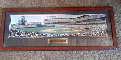 Large, framed Colorado Rockies Coors Field panoramic photo