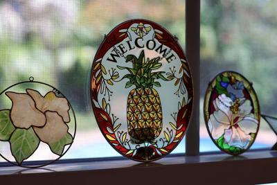 Stained Glass Window Panels - (5) Total