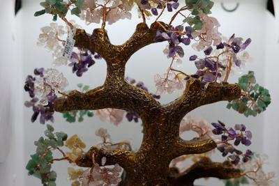 Multi-Gemstone Bonsai Tree of Life with 1,251 Natural Gemstones W/ Tag