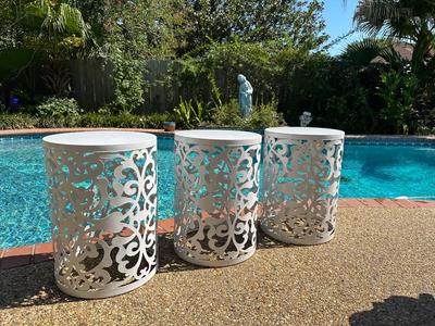 3 Metal Outdoor Side Tables