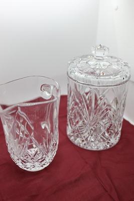 Crystal Pitcher & Ice Bucket/Biscuit Jar
